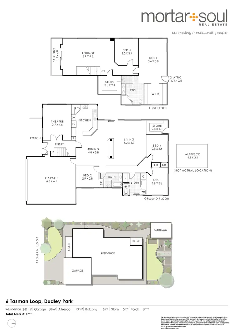 Floorplan of Homely house listing, 6 Tasman Loop, Dudley Park WA 6210
