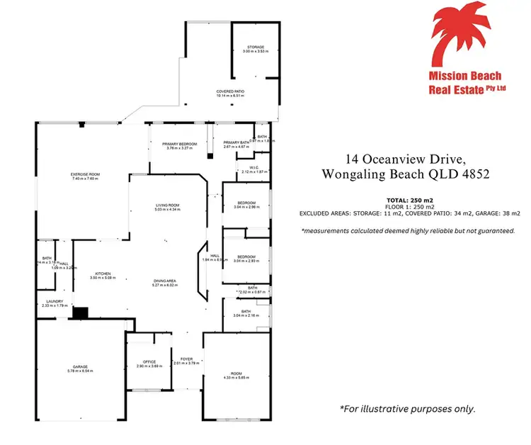 Floorplan of Homely house listing, 14 Oceanview Drive, Wongaling Beach QLD 4852
