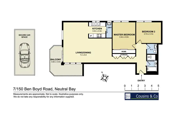 Floorplan of Homely apartment listing, 7/150 Ben Boyd Road, Neutral Bay NSW 2089