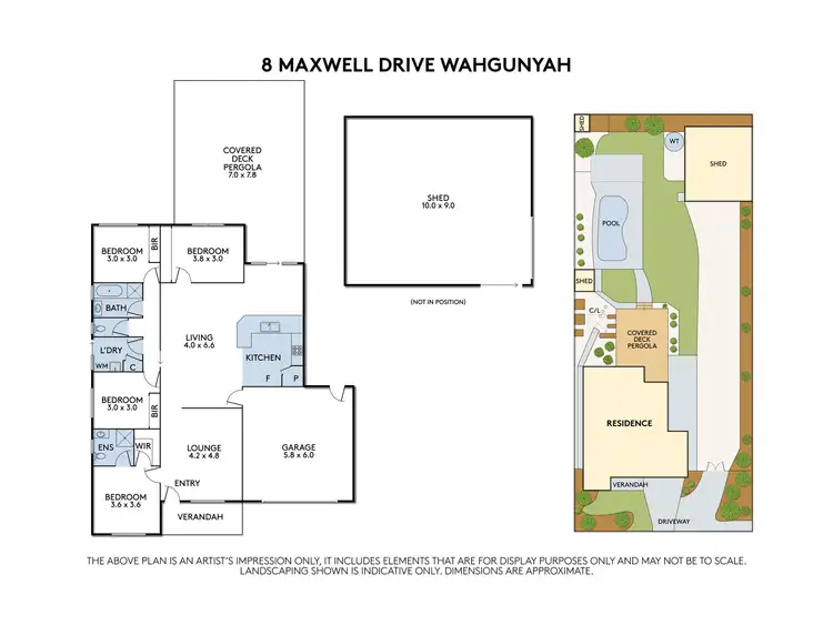 Floorplan of Homely house listing, 8 Maxwell Drive, Wahgunyah VIC 3687