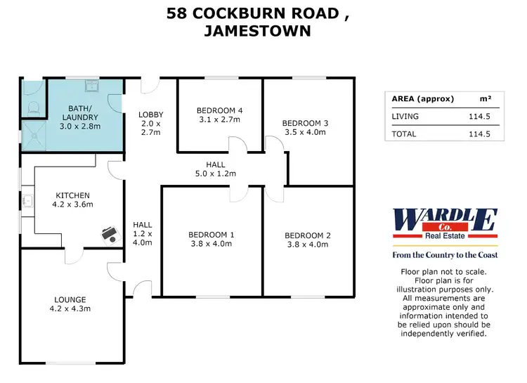 Floorplan of Homely house listing, 58 Cockburn Rd, Jamestown SA 5491