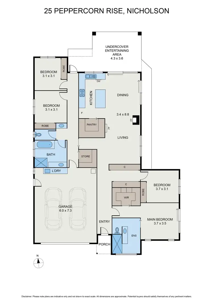 Floorplan of Homely house listing, 25 Peppercorn Way, Nicholson VIC 3882