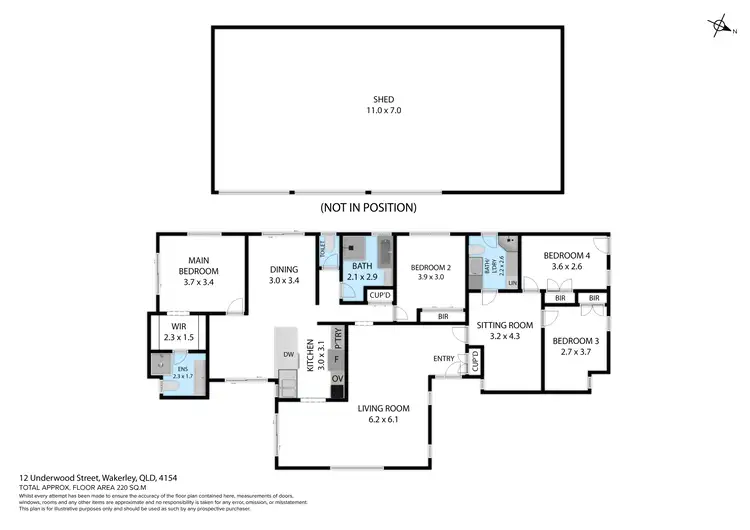 Floorplan of Homely house listing, 12 Underwood St, Wakerley QLD 4154