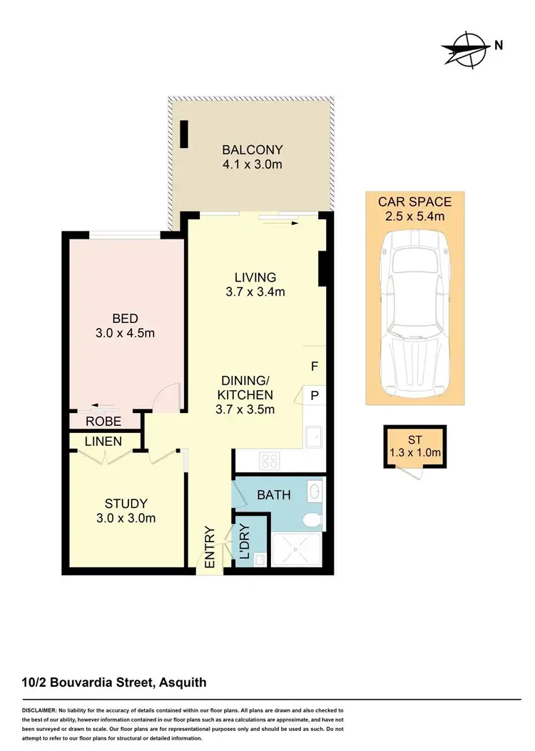 Floorplan of Homely unit listing, Unit 10/2 Bouvardia St, Asquith NSW 2077