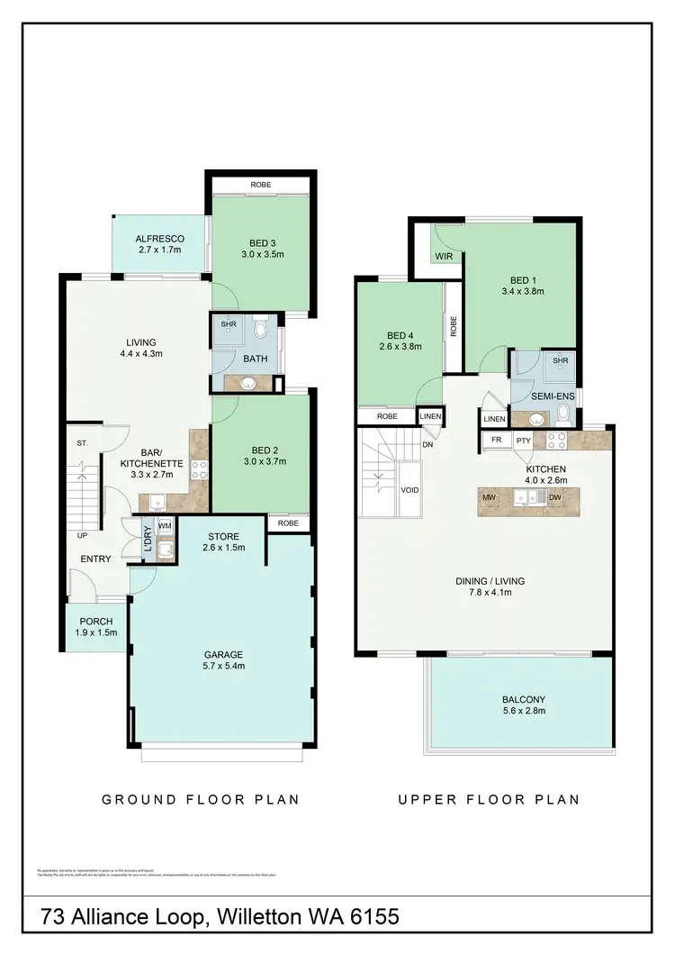 Floorplan of Homely house listing, 73 Alliance Loop, Willetton WA 6155