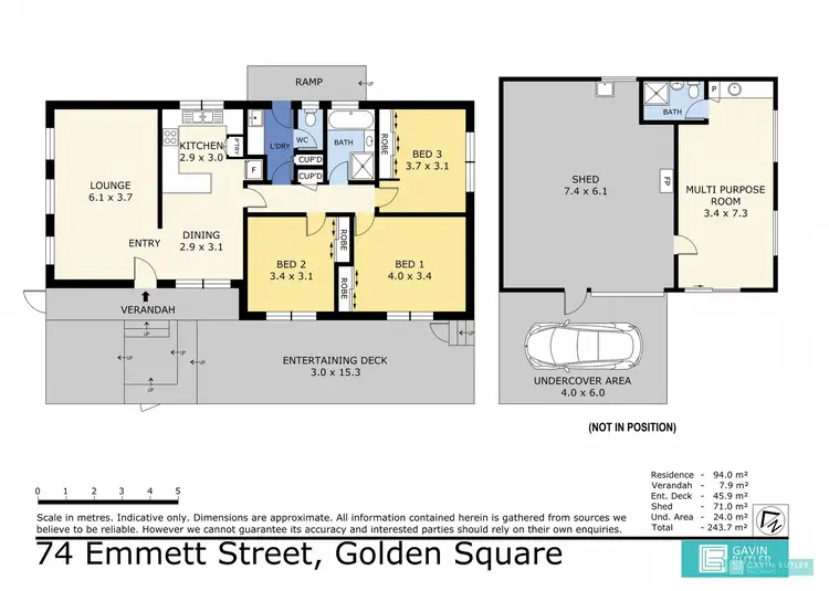 Floorplan of Homely house listing, 74 Emmett St, Golden Square VIC 3555