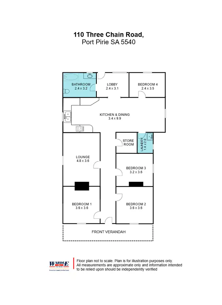 Floorplan of Homely house listing, 110 Three Chain Rd, Port Pirie SA 5540