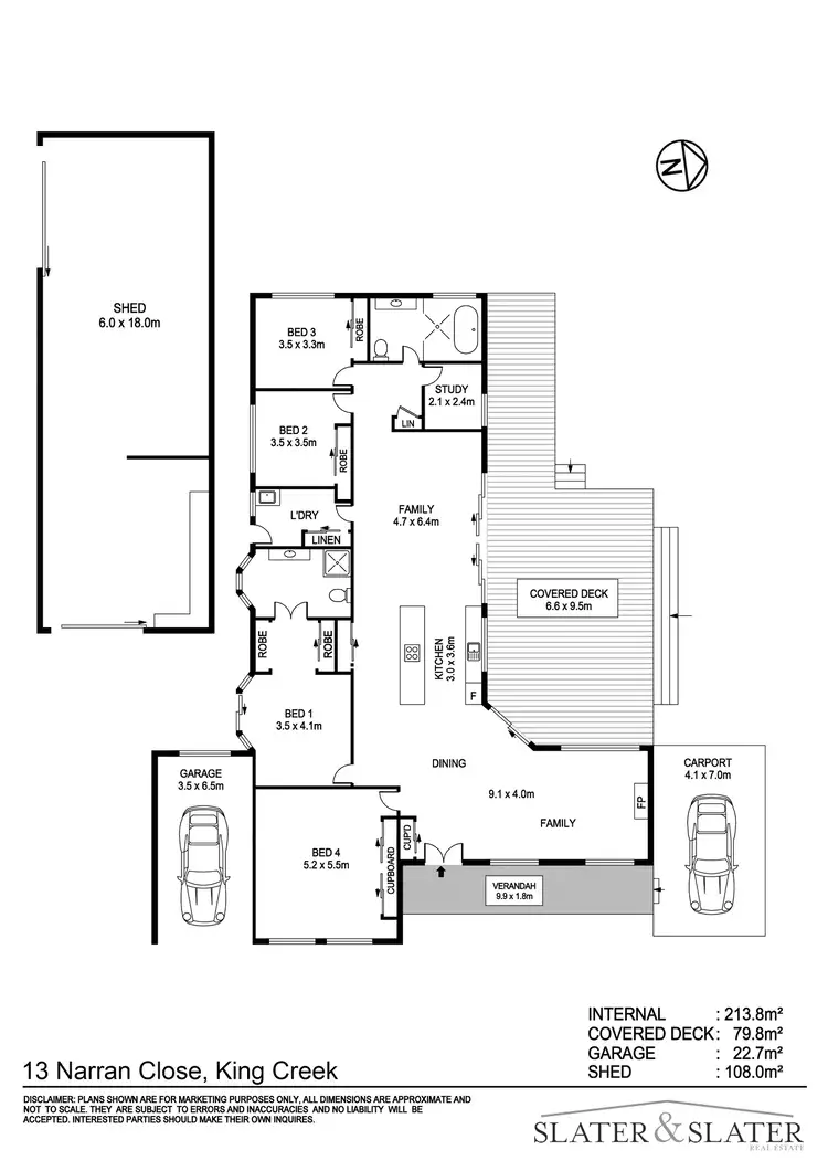 Floorplan of Homely rural property listing, 13 Narran Cl, King Creek NSW 2446