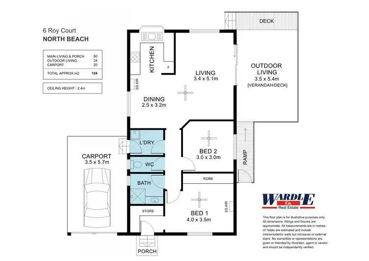 Floorplan of Homely house listing, 6 Roy Ct, North Beach SA 5556