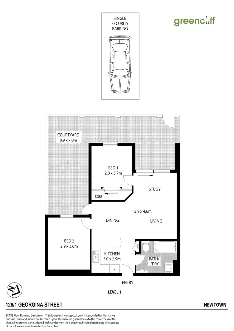 Floorplan of Homely apartment listing, 126/1 Georgina St, Newtown NSW 2042