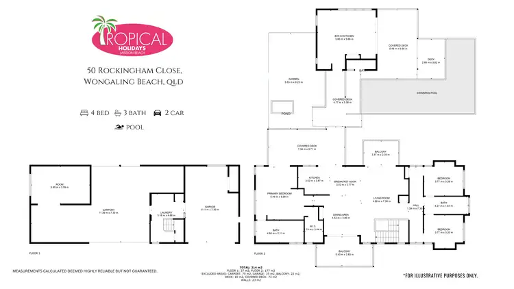 Floorplan of Homely house listing, 50 Rockingham Cl, Wongaling Beach QLD 4852