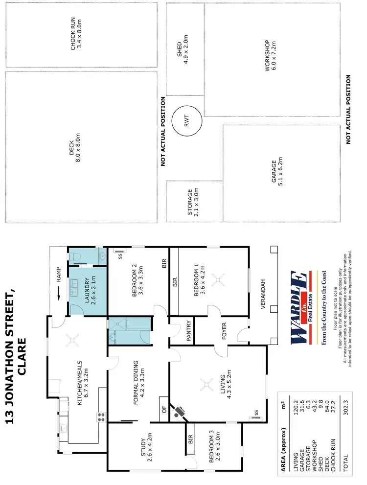 Floorplan of Homely house listing, 13 Jonathon Street, Clare SA 5453