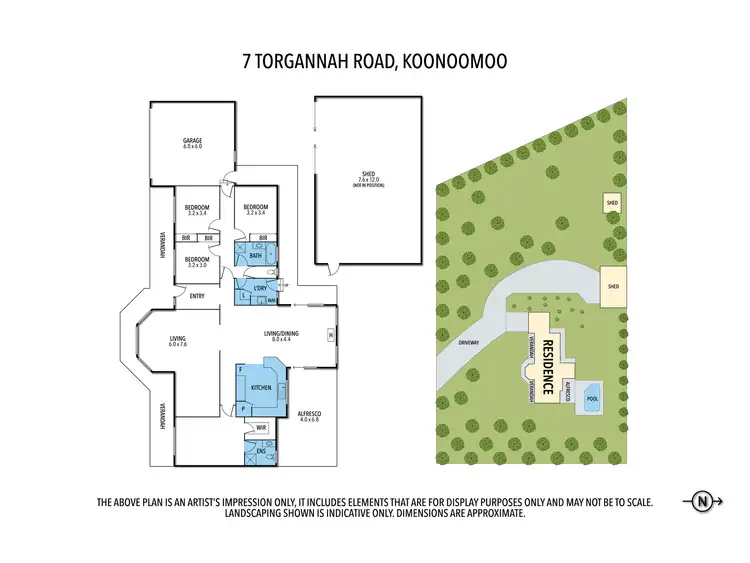 Floorplan of Homely house listing, 7 Torgannah Rd, Koonoomoo VIC 3644