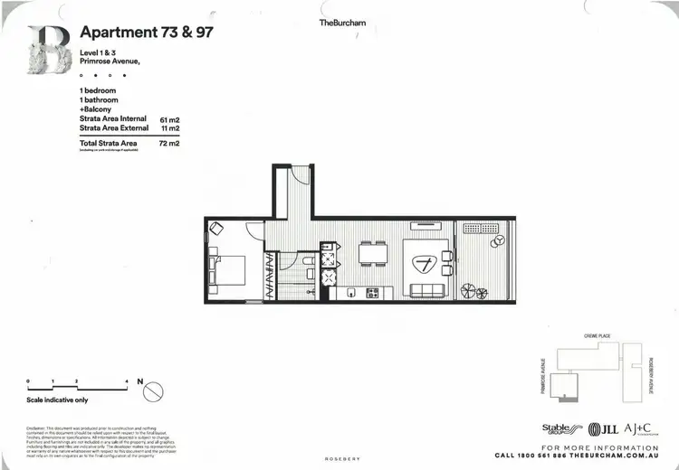 Floorplan of Homely apartment listing, Unit 97/8 Crewe Pl, Rosebery NSW 2018