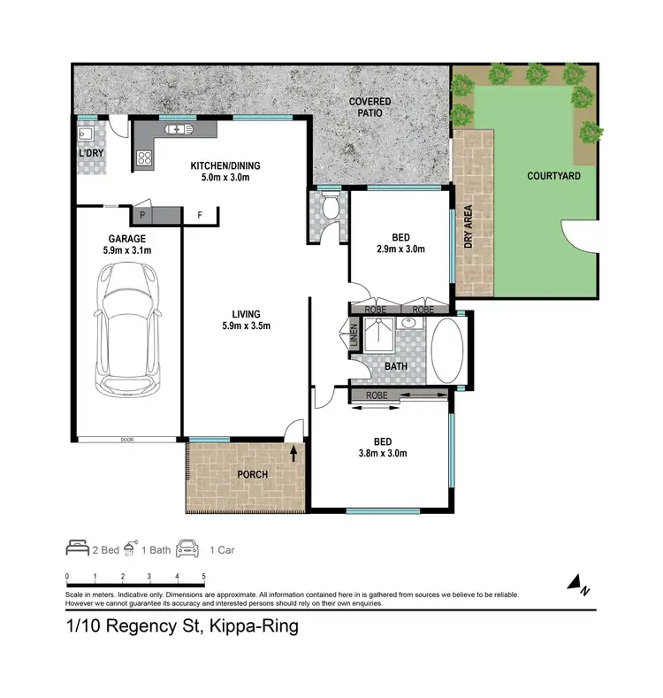 Floorplan of Homely unit listing, 1/10 Regency Street, Kippa-ring QLD 4021