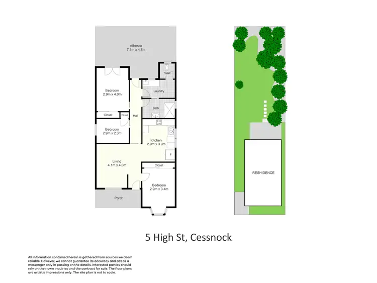 Floorplan of Homely house listing, 5 High St, Cessnock NSW 2325