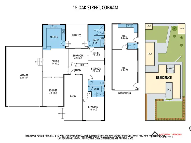 Floorplan of Homely house listing, 15 Oak St, Cobram VIC 3644