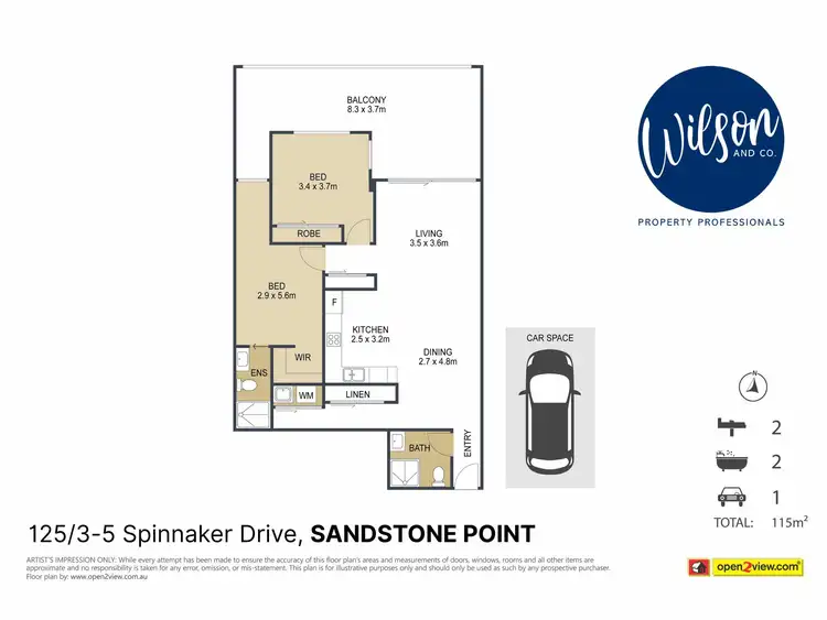 Floorplan of Homely unit listing, Unit 125/3-5 Spinnaker Dr, Sandstone Point QLD 4511