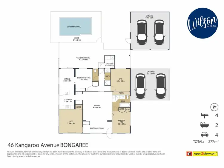 Floorplan of Homely house listing, 46 Kangaroo Ave, Bongaree QLD 4507