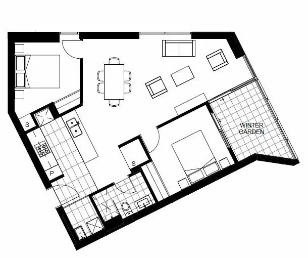 Floorplan of Homely apartment listing, 1410/20 Chisholm St, Wolli Creek NSW 2205