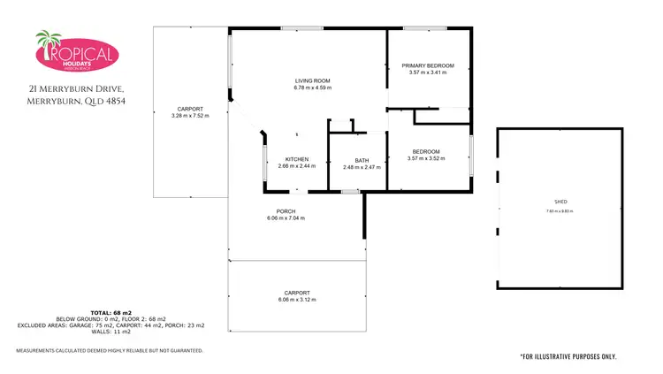Floorplan of Homely house listing, 21 Merryburn Dr, Merryburn QLD 4854
