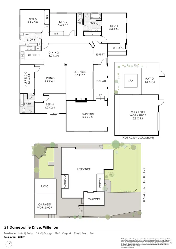 Floorplan of Homely house listing, 21 Damepattie Drive, Willetton WA 6155