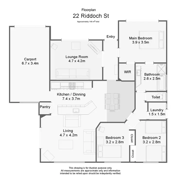 Floorplan of Homely house listing, 22 Riddoch St, Penola SA 5277