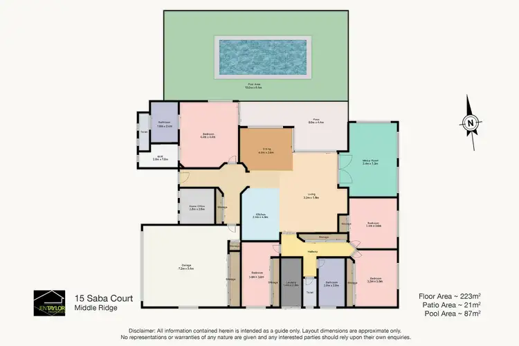 Floorplan of Homely house listing, 15 Saba Ct, Middle Ridge QLD 4350