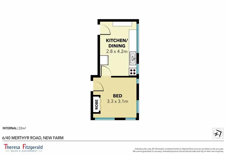 Floorplan of Homely flat listing, Unit 6/40 Merthyr Rd, New Farm QLD 4005