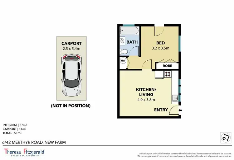 Floorplan of Homely flat listing, Unit 6/42 Merthyr Rd, New Farm QLD 4005