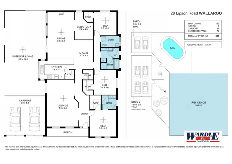 Floorplan of Homely house listing, 28 Lipson Road, Kadina SA 5554