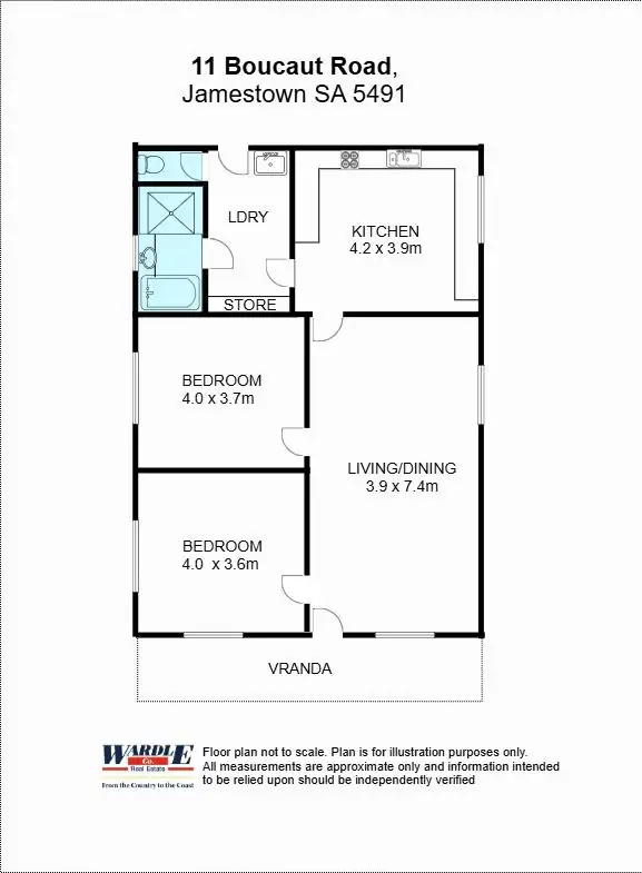 Floorplan of Homely house listing, 11 Boucaut Rd, Jamestown SA 5491