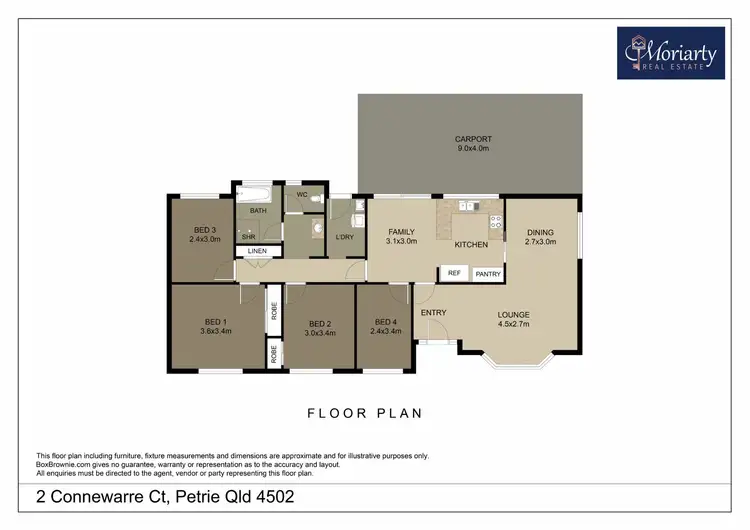 Floorplan of Homely house listing, 2 Connewarre Ct, Petrie QLD 4502