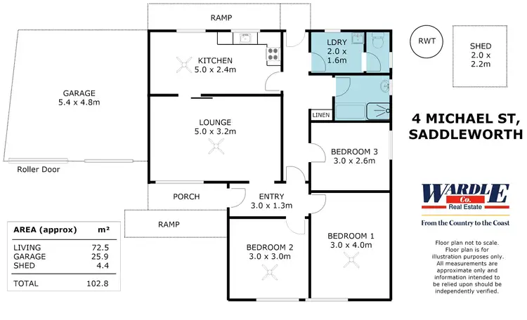 Floorplan of Homely house listing, 4 Michael Street, Saddleworth SA 5413