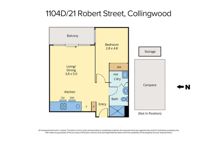 Floorplan of Homely apartment listing, Unit 1104D/21 Robert St, Collingwood VIC 3066