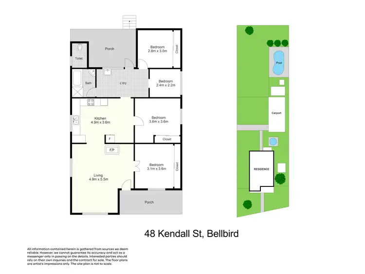 Floorplan of Homely house listing, 48 Kendall St, Bellbird NSW 2325