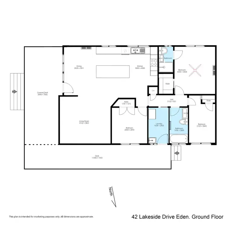 Floorplan of Homely house listing, 42 Lakeside Dr, Eden NSW 2551