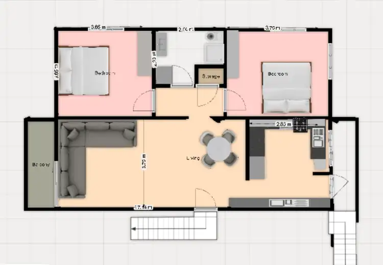 Floorplan of Homely unit listing, 4/327A Cornwall Street, Greenslopes QLD 4120