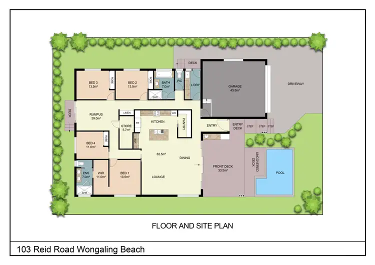 Floorplan of Homely house listing, 103 Reid Rd, Wongaling Beach QLD 4852