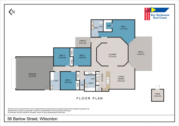 Floorplan of Homely house listing, 56 Barlow St, Wilsonton QLD 4350