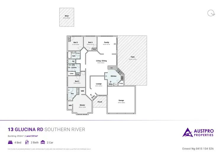 Floorplan of Homely house listing, 13 Glucina Road, Southern River WA 6110