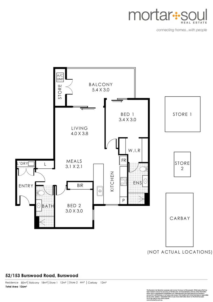 Floorplan of Homely unit listing, Unit 52/153-157 Burswood Rd, Burswood WA 6100