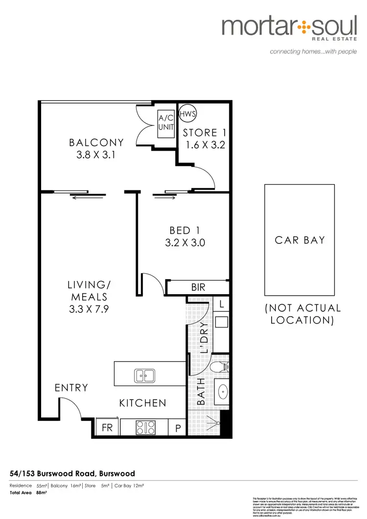 Floorplan of Homely unit listing, Unit 54/153-157 Burswood Rd, Burswood WA 6100
