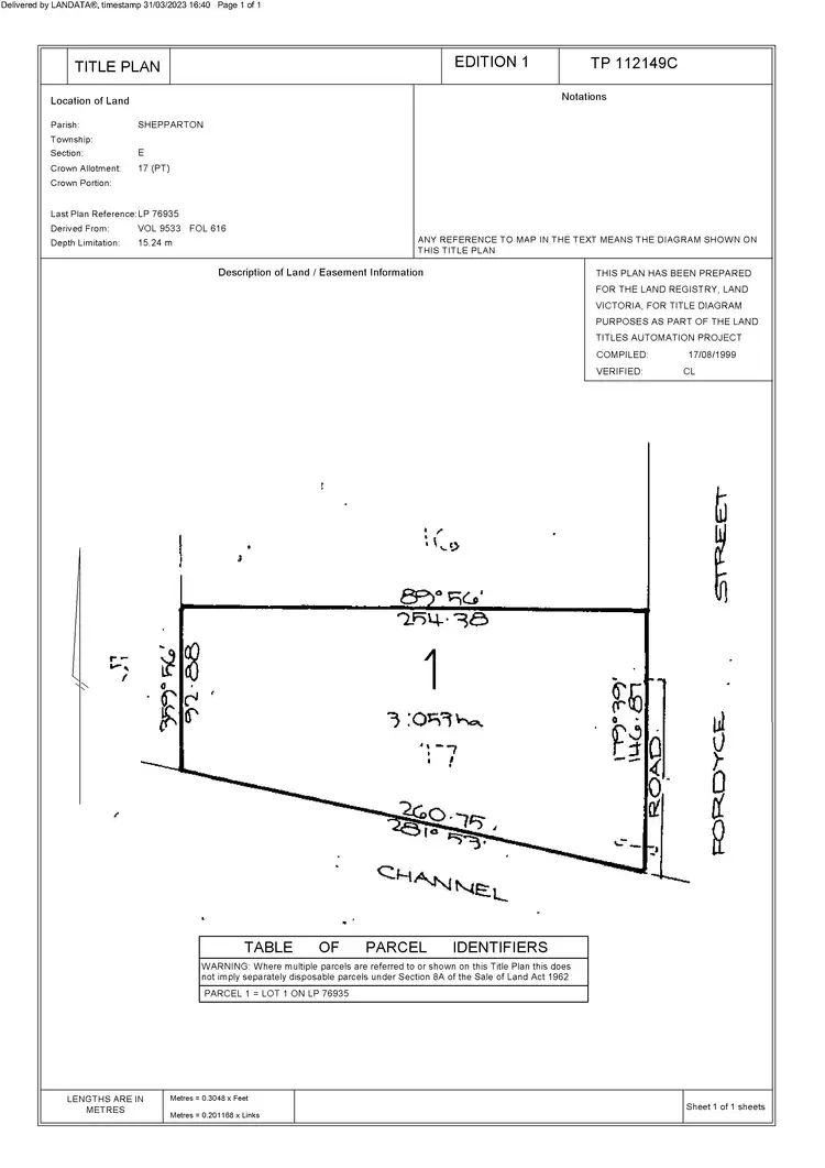 Floorplan of Homely land listing, 20-36 Fordyce St, Shepparton VIC 3630