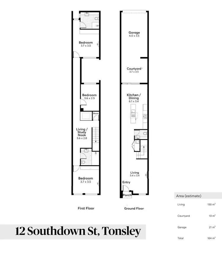 Floorplan of Homely terrace listing, 12 Southdown Street, Tonsley SA 5042