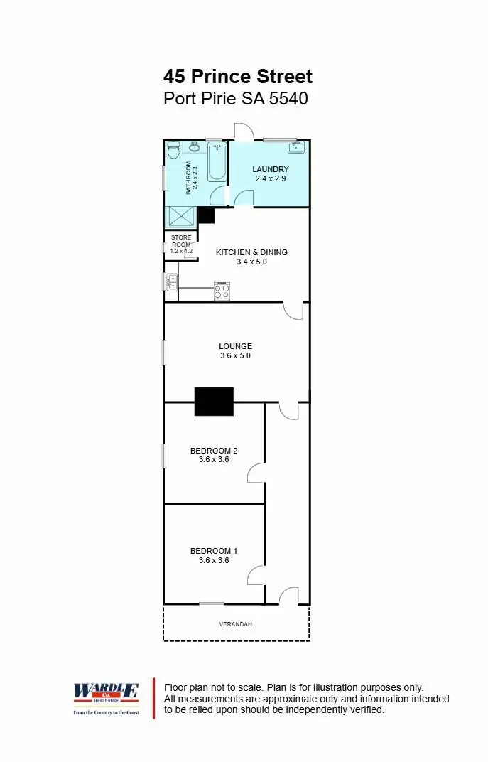 Floorplan of Homely house listing, 45 Prince St, Port Pirie SA 5540