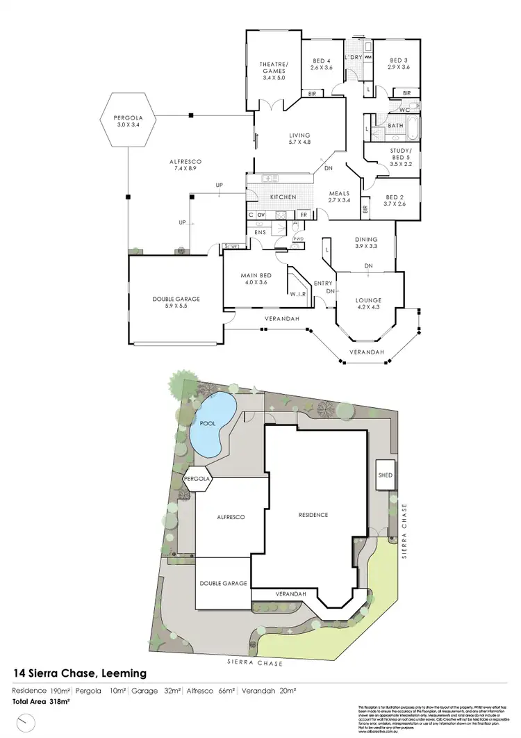 Floorplan of Homely house listing, 14 Sierra Chase, Leeming WA 6149