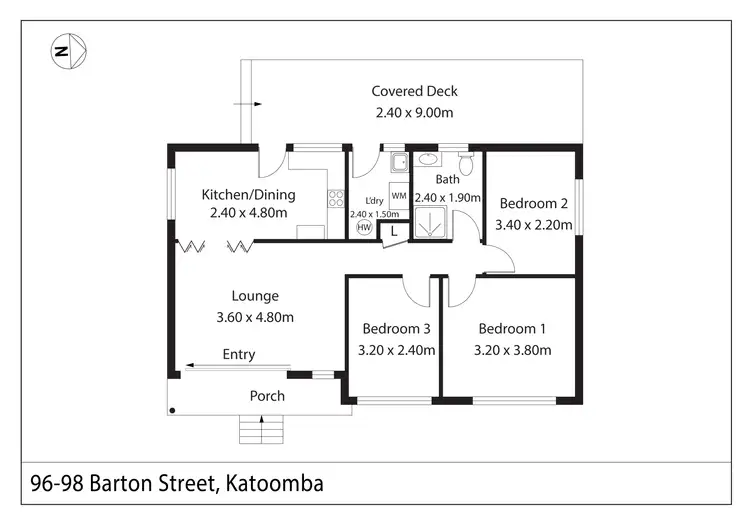 Floorplan of Homely house listing, 96 Barton St, Katoomba NSW 2780