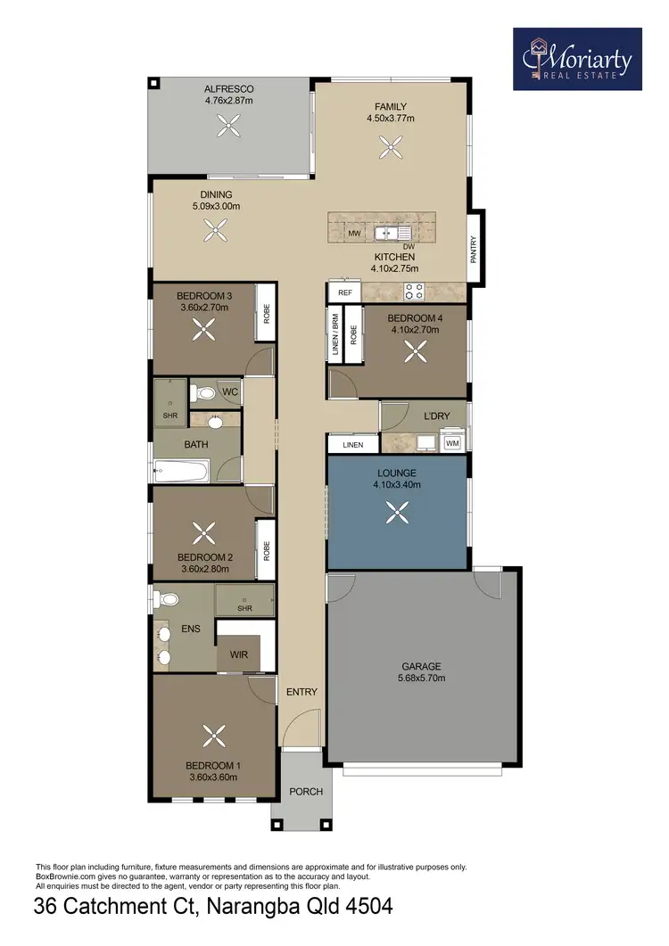 Floorplan of Homely house listing, 36 Catchment Ct, Narangba QLD 4504