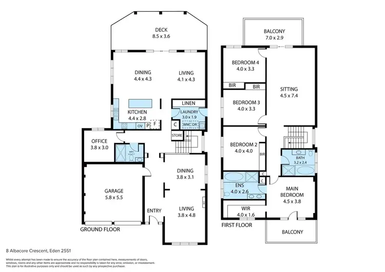 Floorplan of Homely house listing, 8 Albacore Cres, Eden NSW 2551